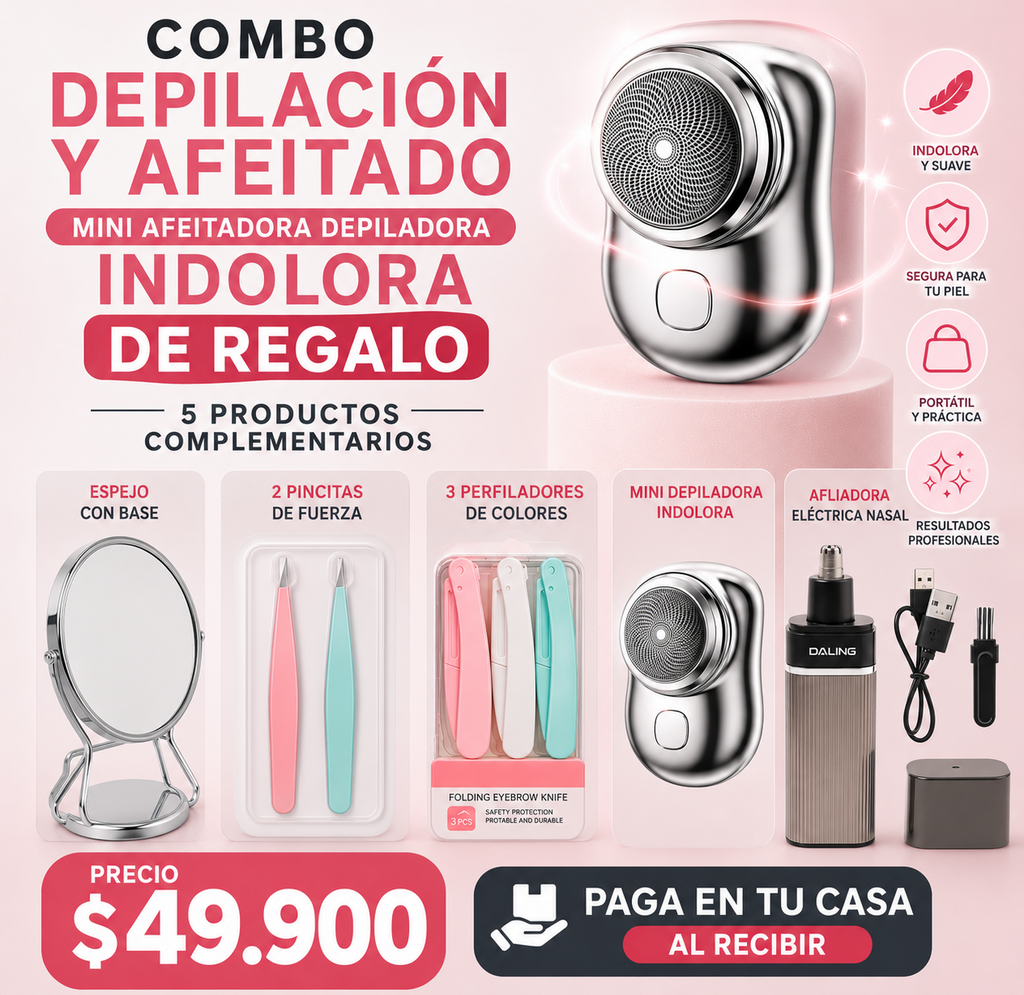 ✨ COMBO DEPILACIÓN + AFEITADO 5 EN 1